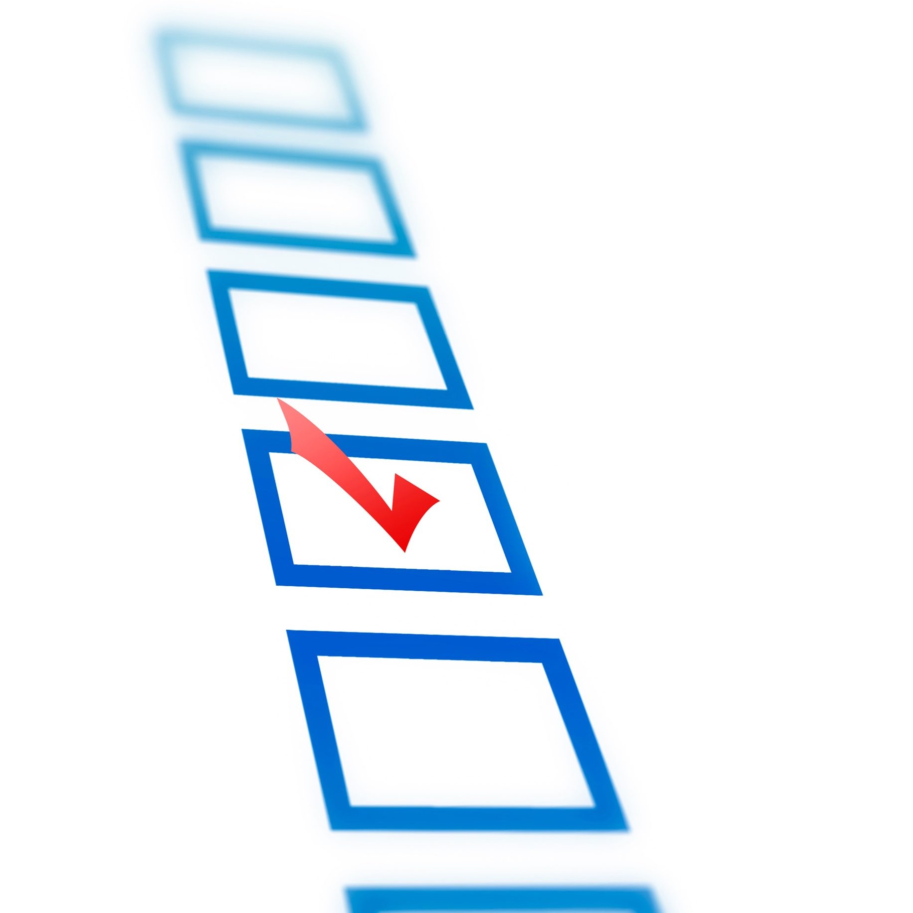 Check list with red check mark